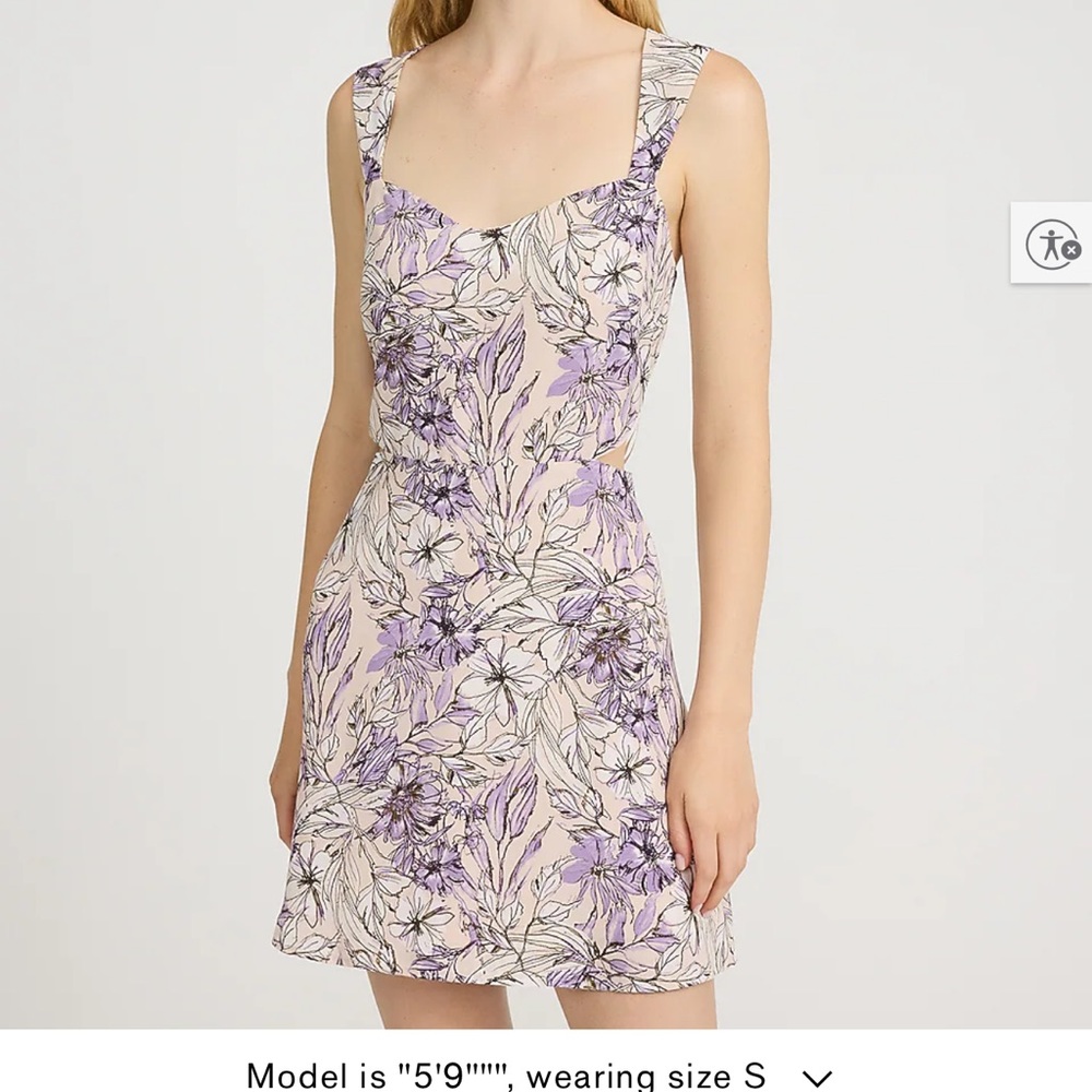 Floral Sweetheart Cap Sleeve Cutout Mini Fit and Flare Dress